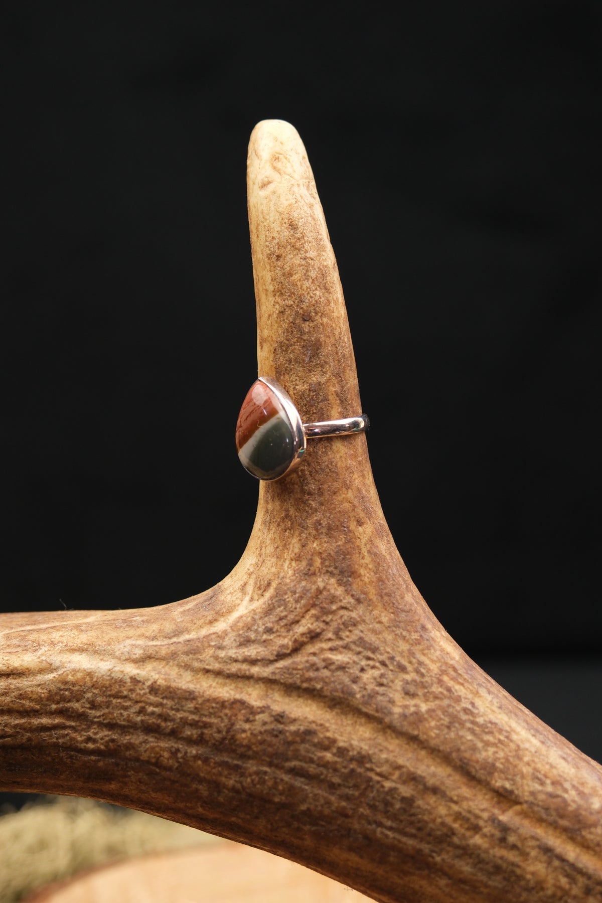 Polychrome Jasper Sterling Silver Ring