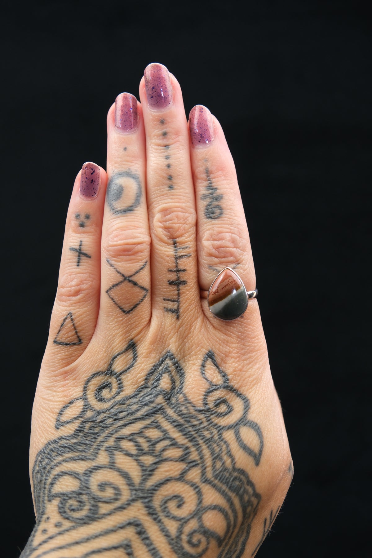 Polychrome Jasper Sterling Silver Ring