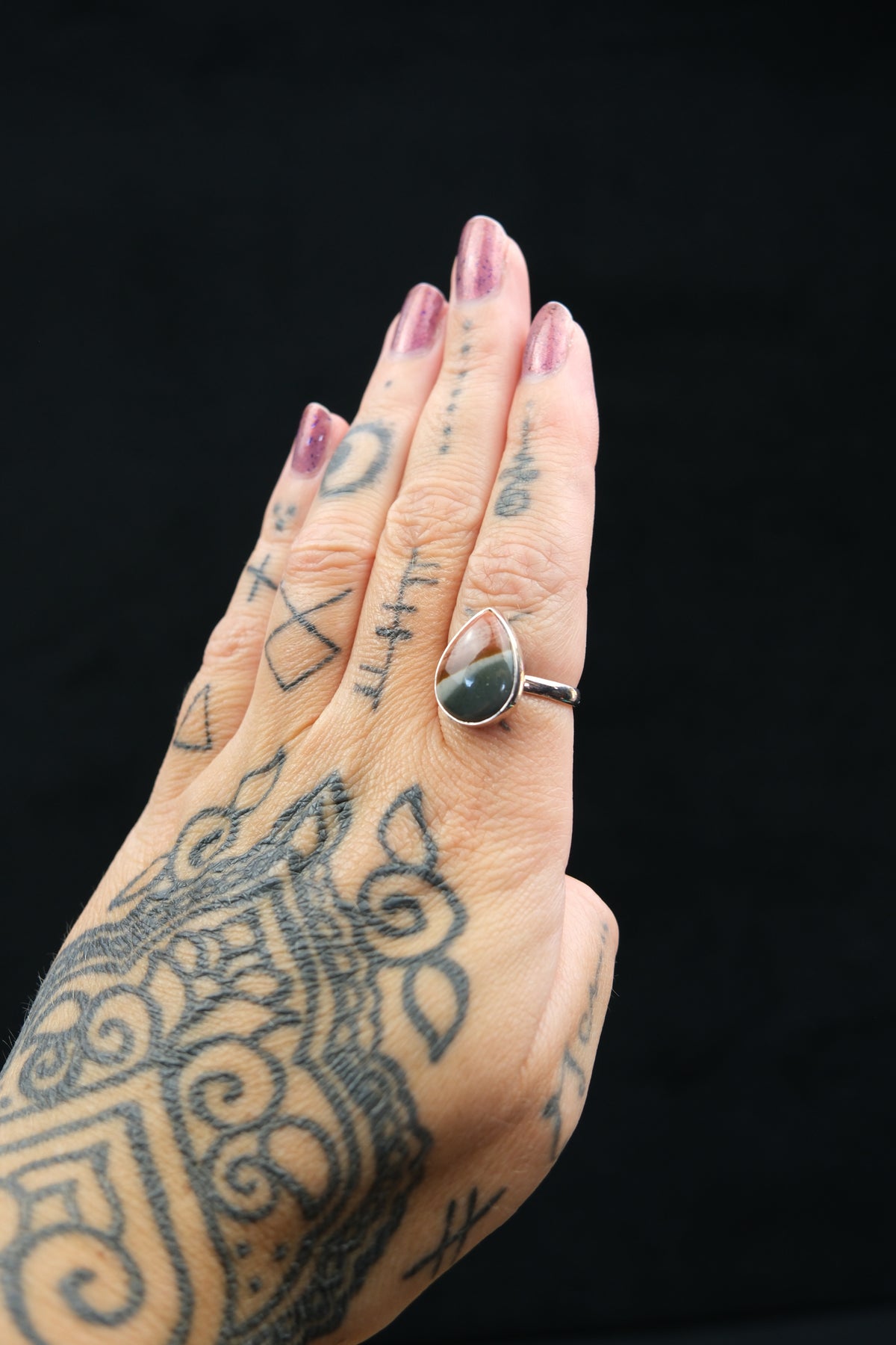 Polychrome Jasper Sterling Silver Ring