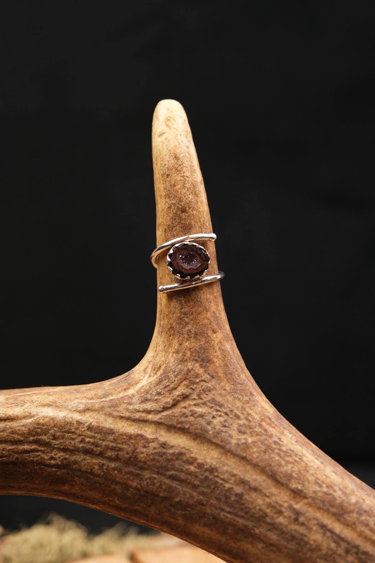 Drusy Agate Sterling Silver Ring