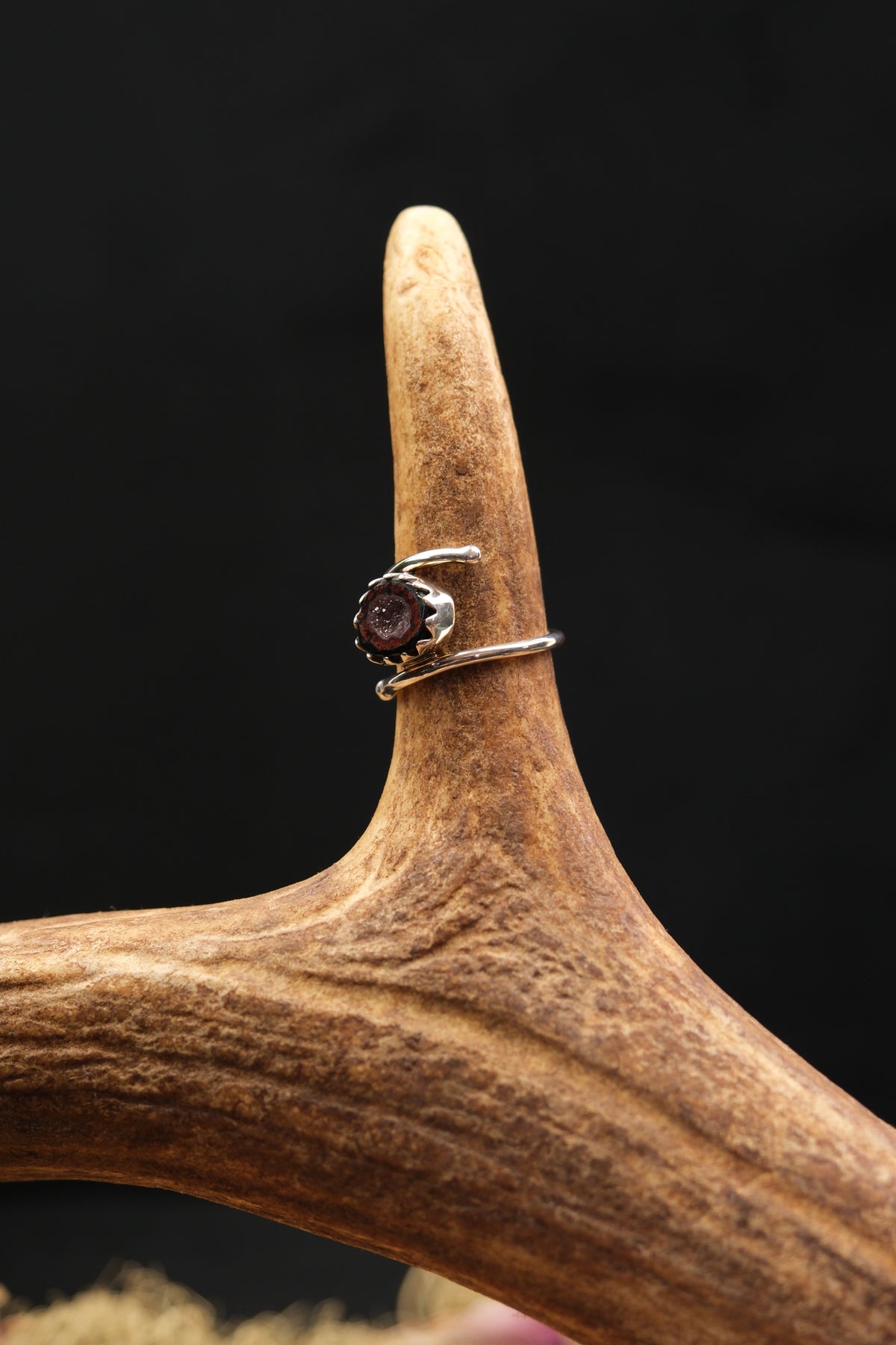Drusy Agate Sterling Silver Ring