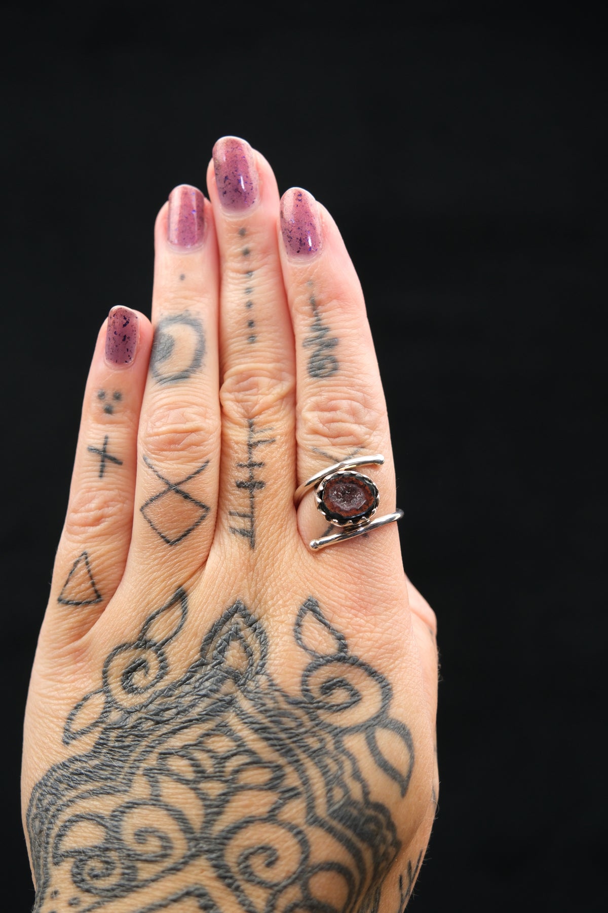 Drusy Agate Sterling Silver Ring