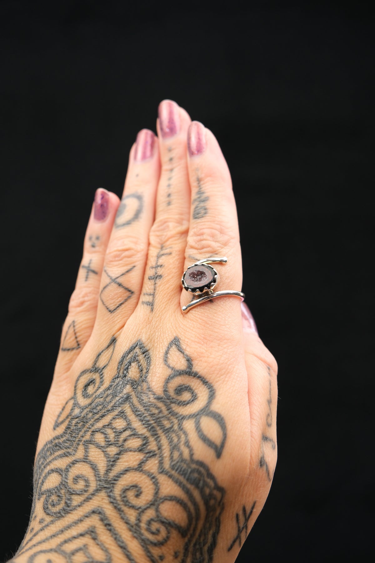 Drusy Agate Sterling Silver Ring
