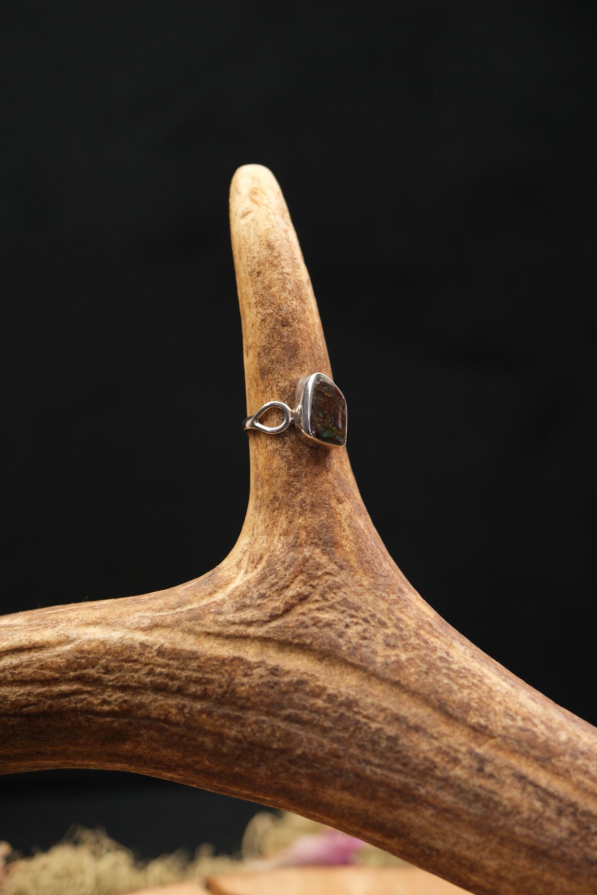 Ammolite Sterling Silver Ring