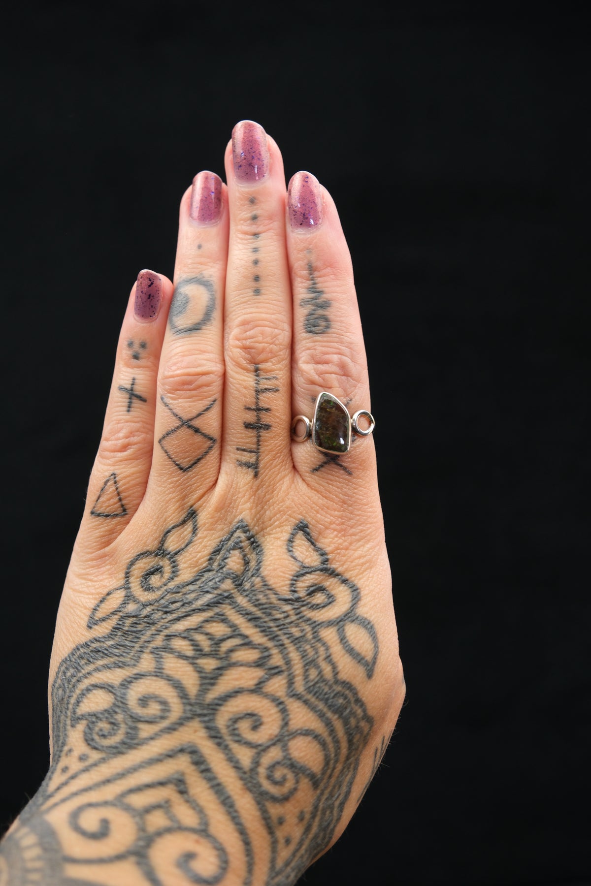 Ammolite Sterling Silver Ring