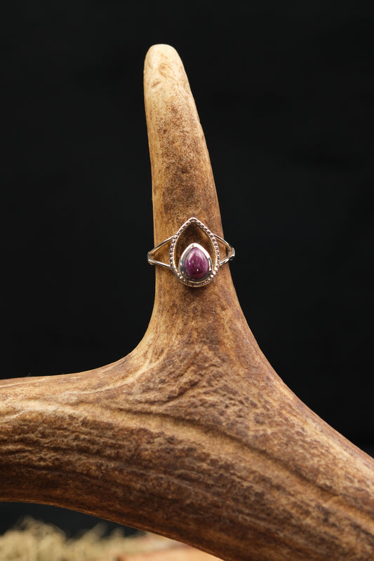 Ruby Sterling Silver Ring
