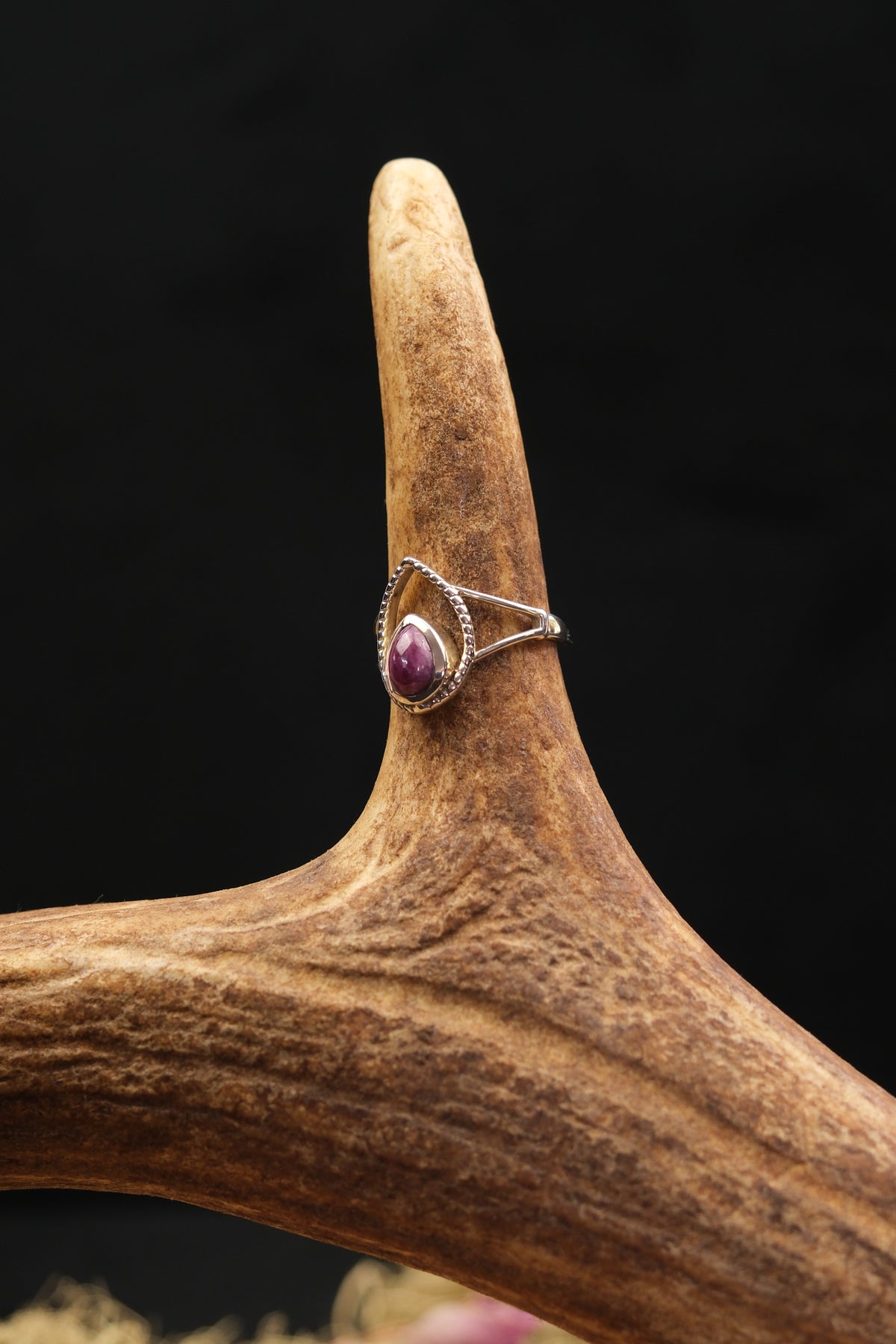 Ruby Sterling Silver Ring