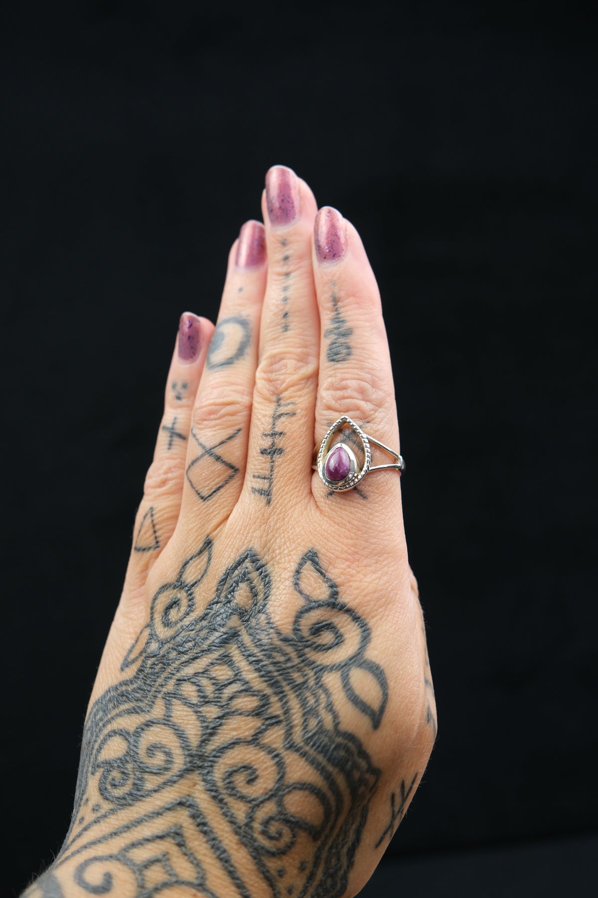 Ruby Sterling Silver Ring