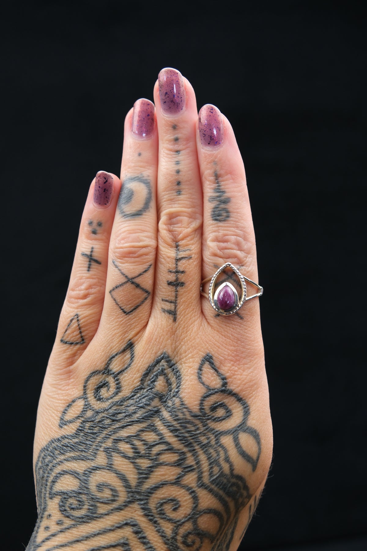 Ruby Sterling Silver Ring