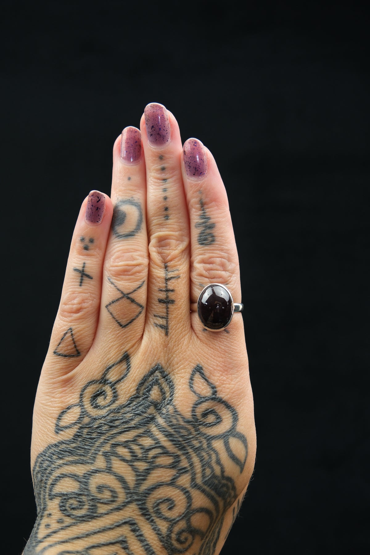 Star Garnet Sterling Silver Ring