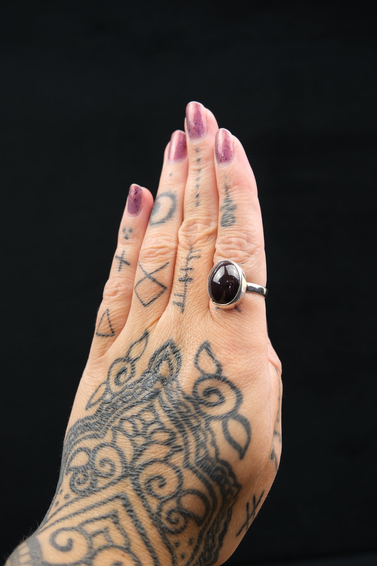 Star Garnet Sterling Silver Ring