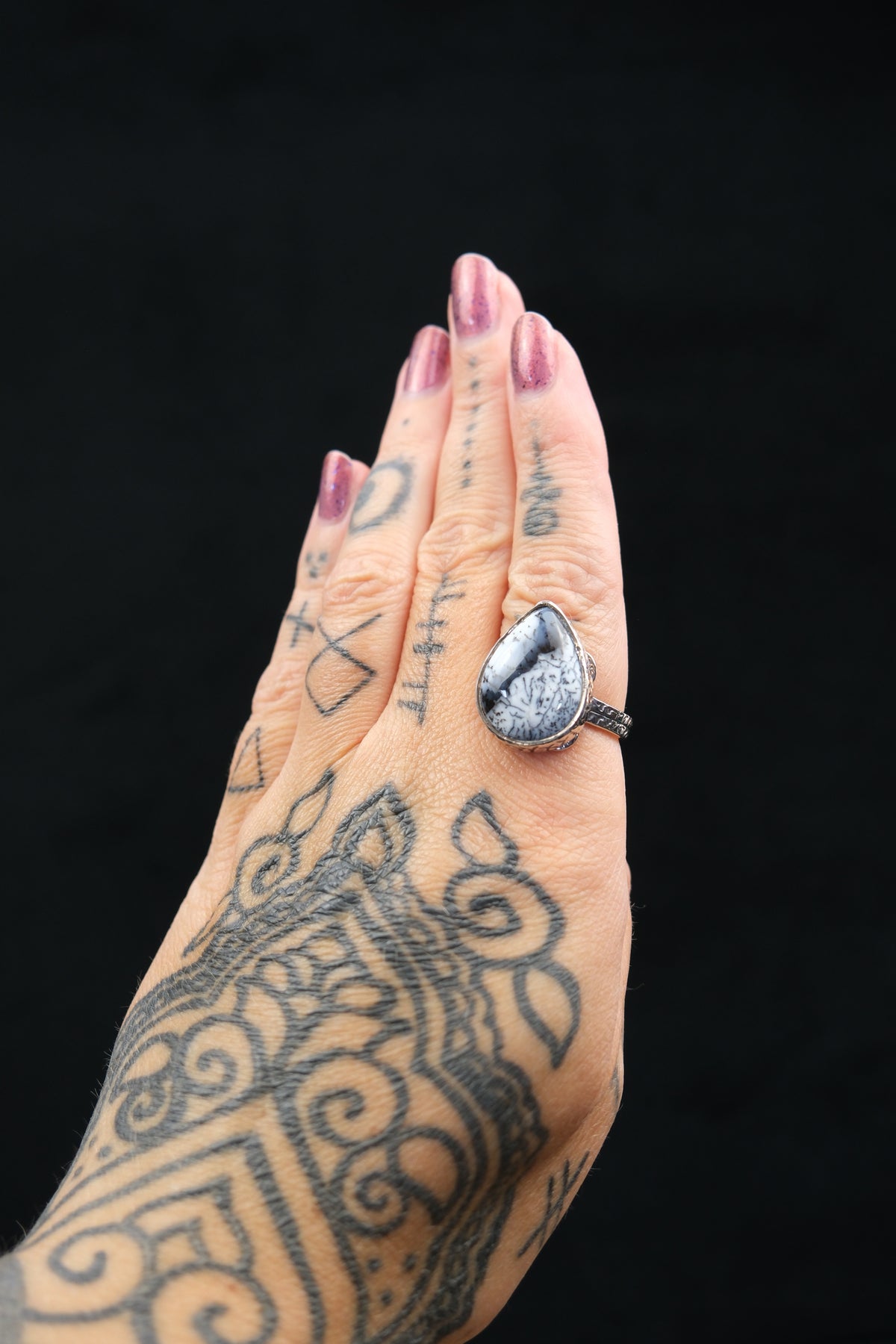 Merlinite Sterling Silver Ring
