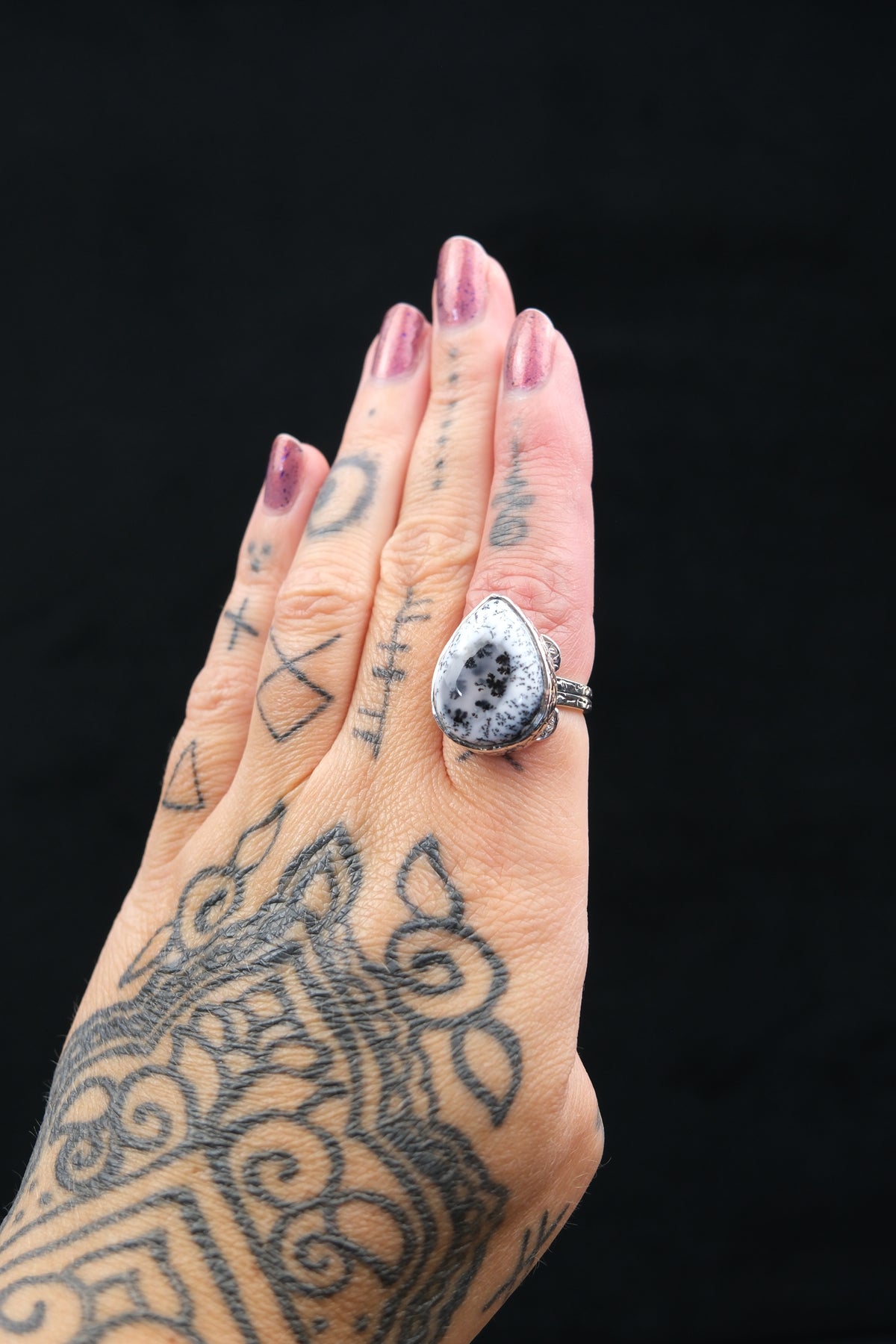 Merlinite Sterling Silver Ring
