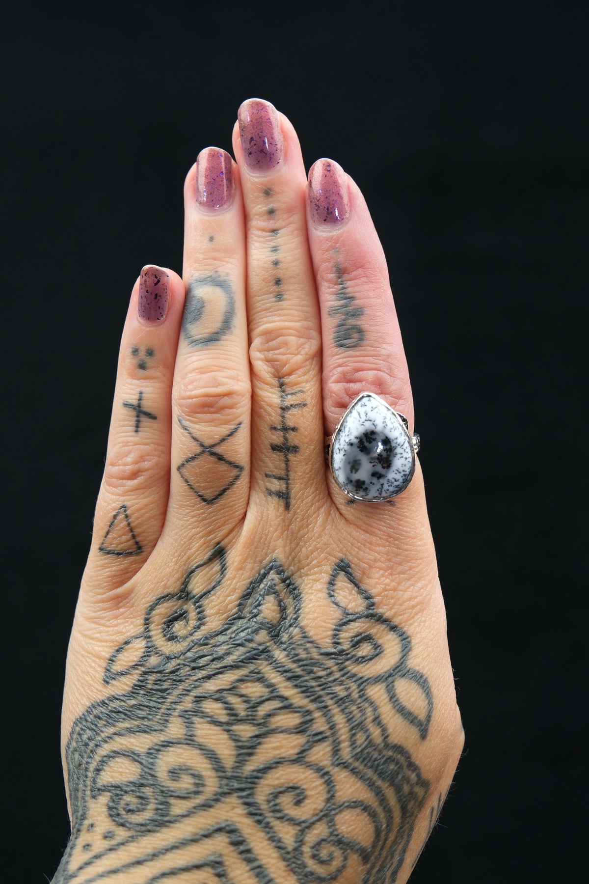 Merlinite Sterling Silver Ring