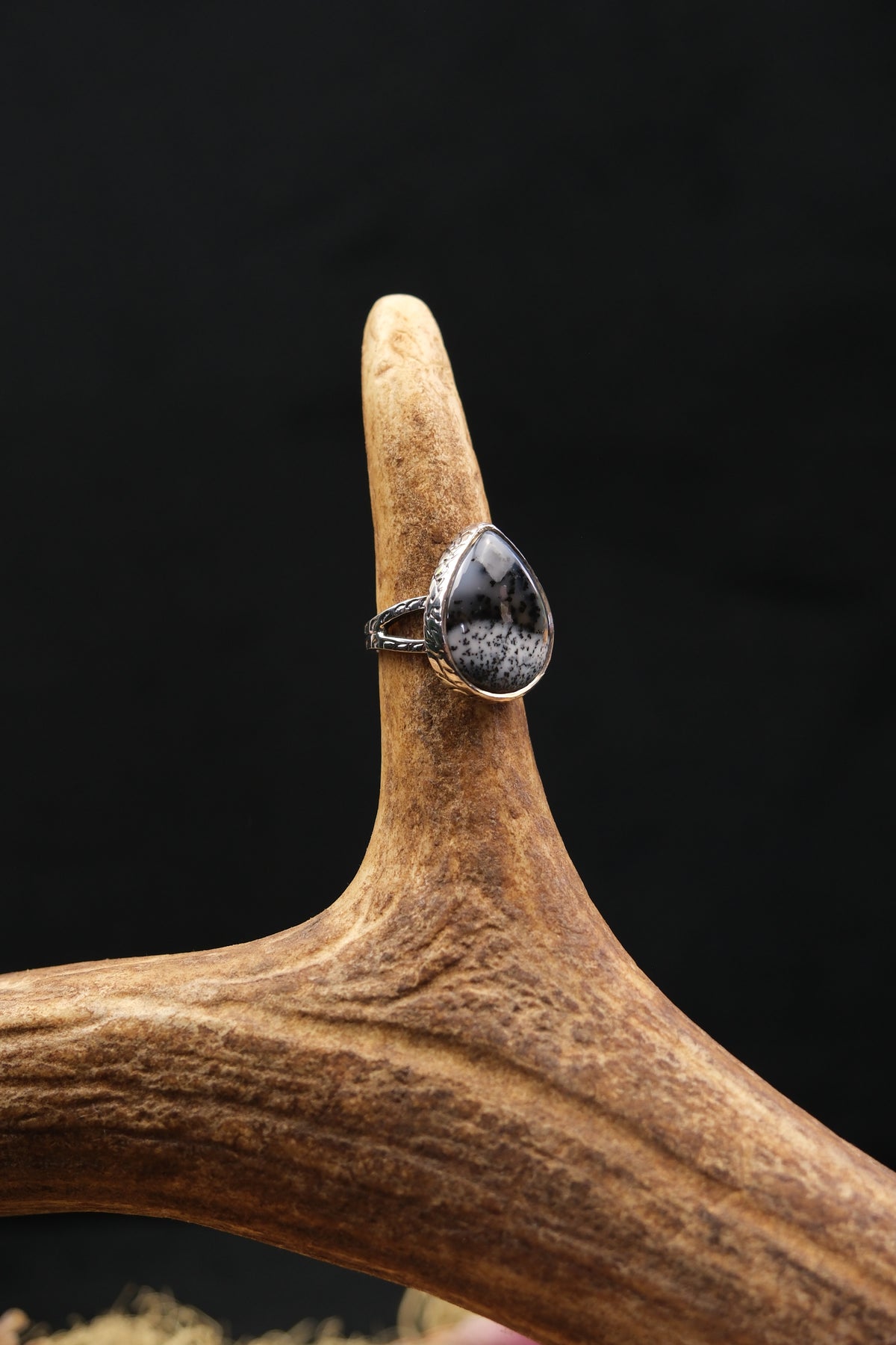 Merlinite Sterling Silver Ring