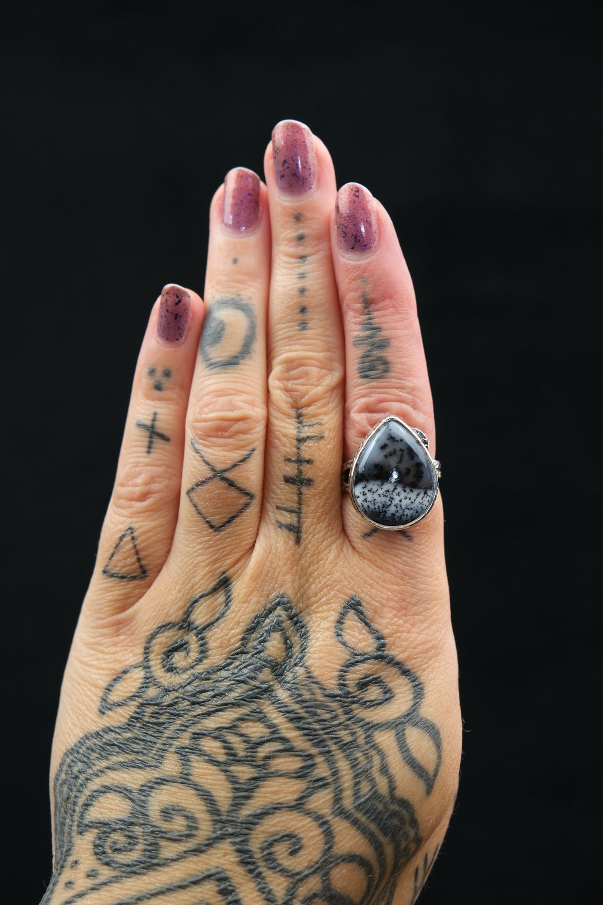 Merlinite Sterling Silver Ring