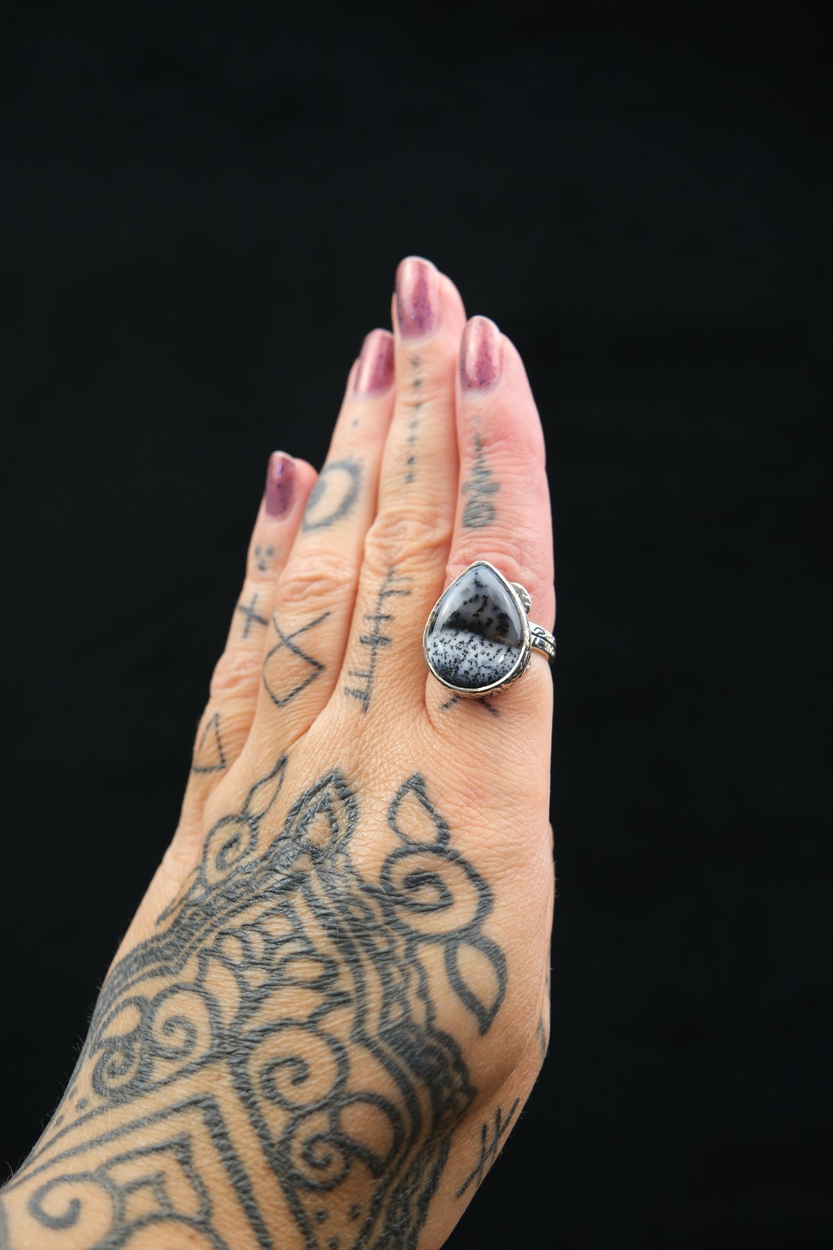 Merlinite Sterling Silver Ring