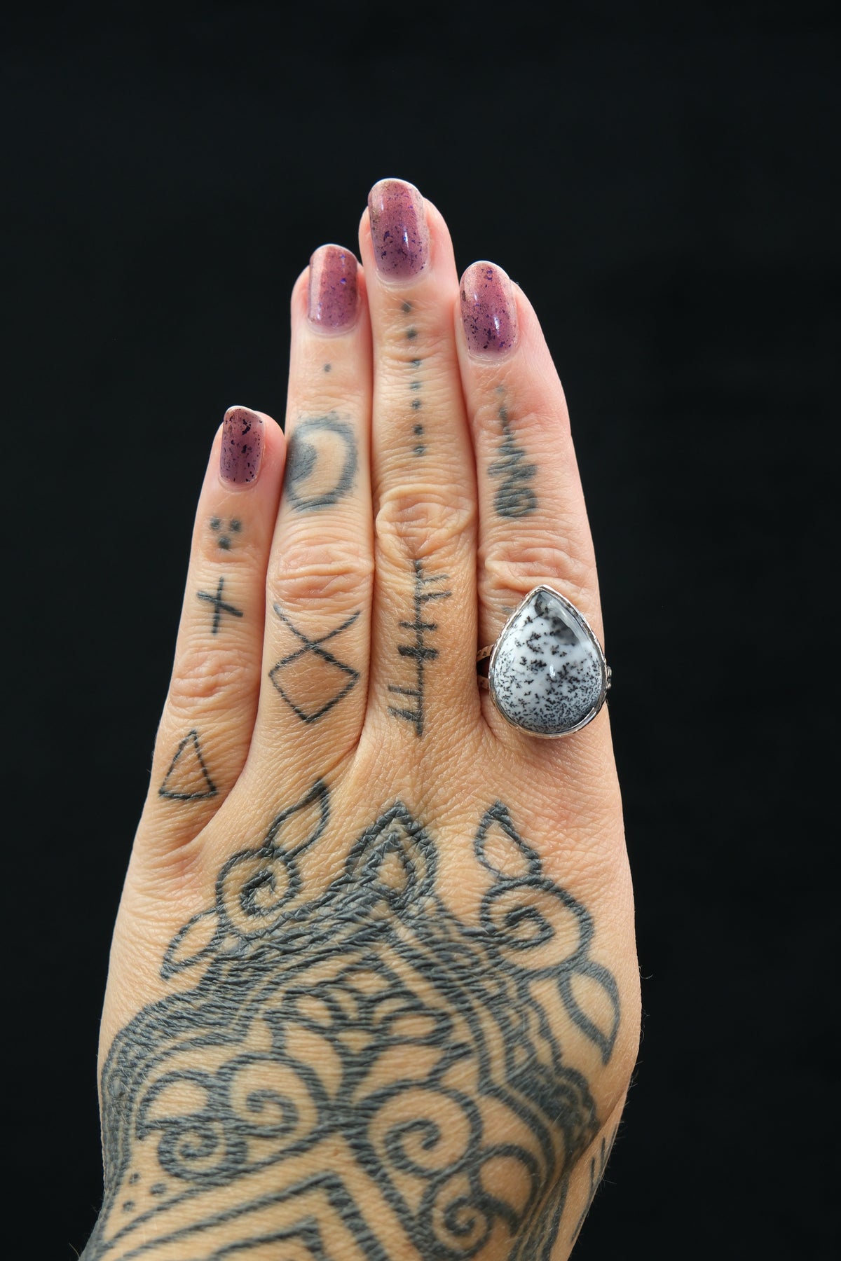 Merlinite Sterling Silver Ring