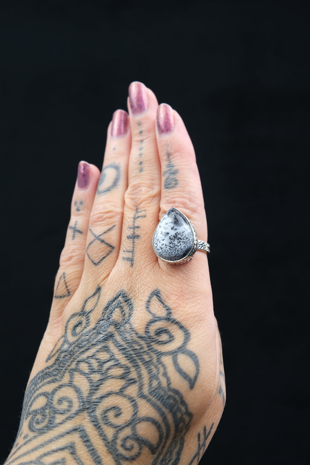 Merlinite Sterling Silver Ring