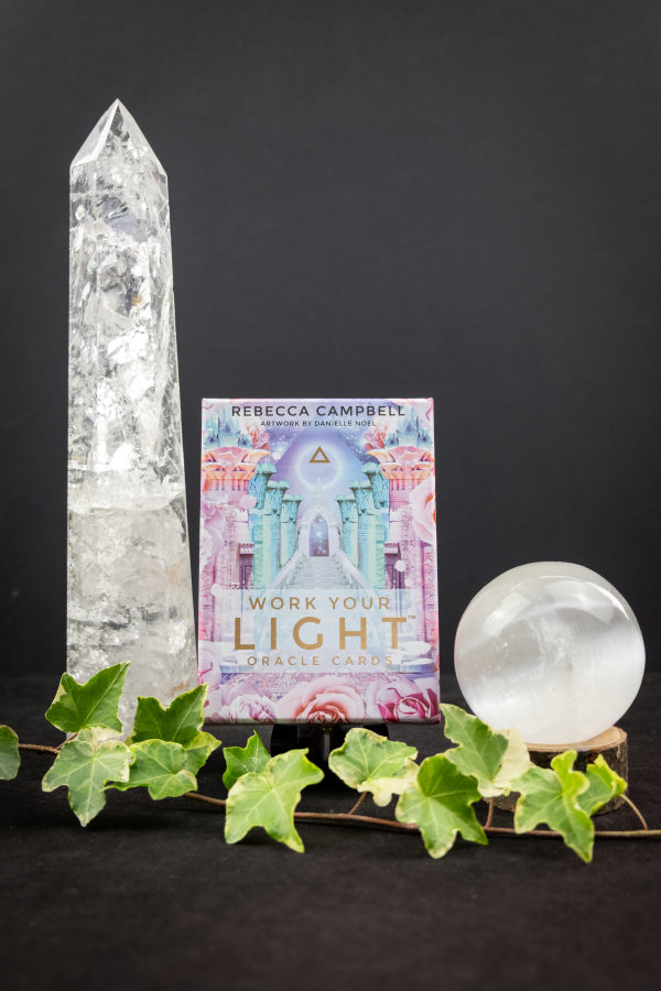 Work Your Light Oracle Cards Deck for Intuition Soul Guidance Spiritual Insight Crystal Yoga Ritual Tool