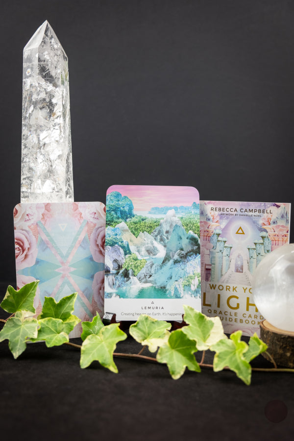 Work Your Light Oracle Cards Deck for Intuition Soul Guidance Spiritual Insight Crystal Yoga Ritual Tool