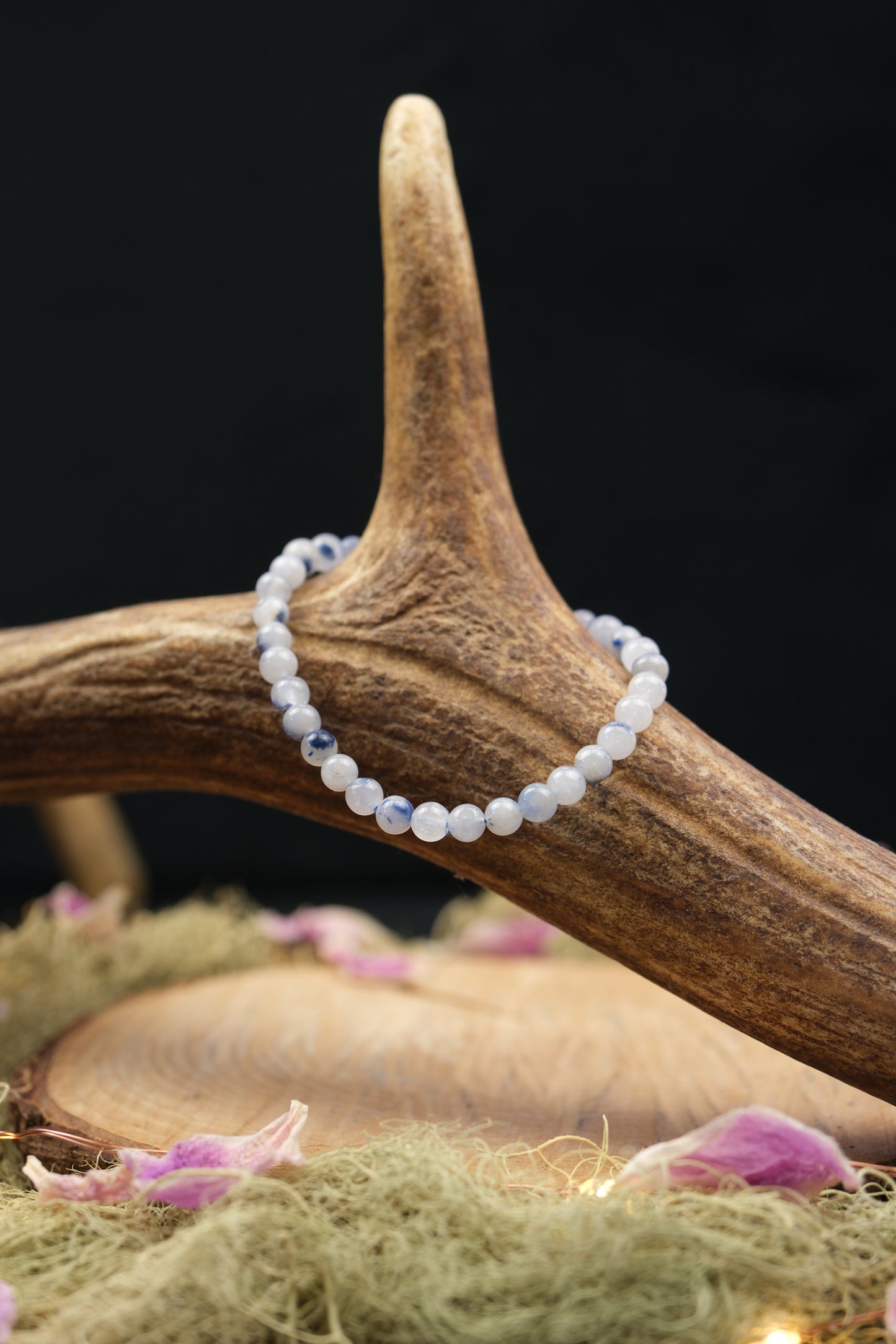 Dumortierite in Quartz Bracelet 5mm