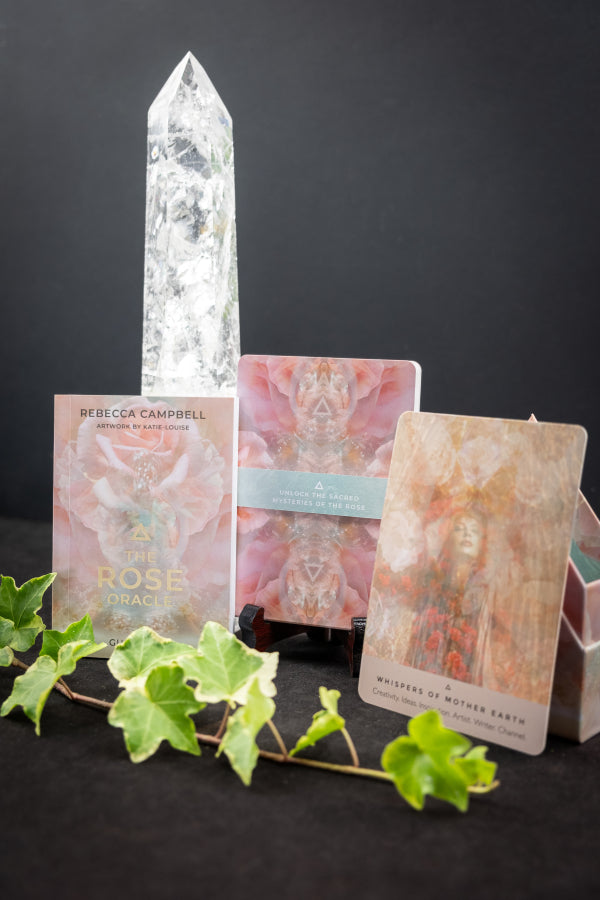 Rose Oracle Card Deck by Rebecca Campbell, Mystical Goddess Wisdom, Healing Rose Energy, 44 Oracle Cards, Spiritual Guidance Tool