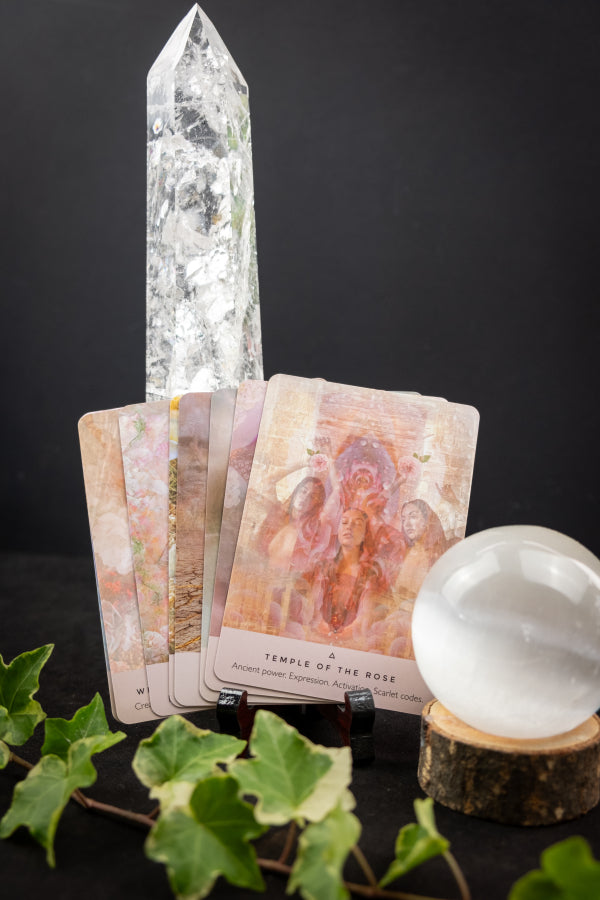 Rose Oracle Card Deck by Rebecca Campbell, Mystical Goddess Wisdom, Healing Rose Energy, 44 Oracle Cards, Spiritual Guidance Tool