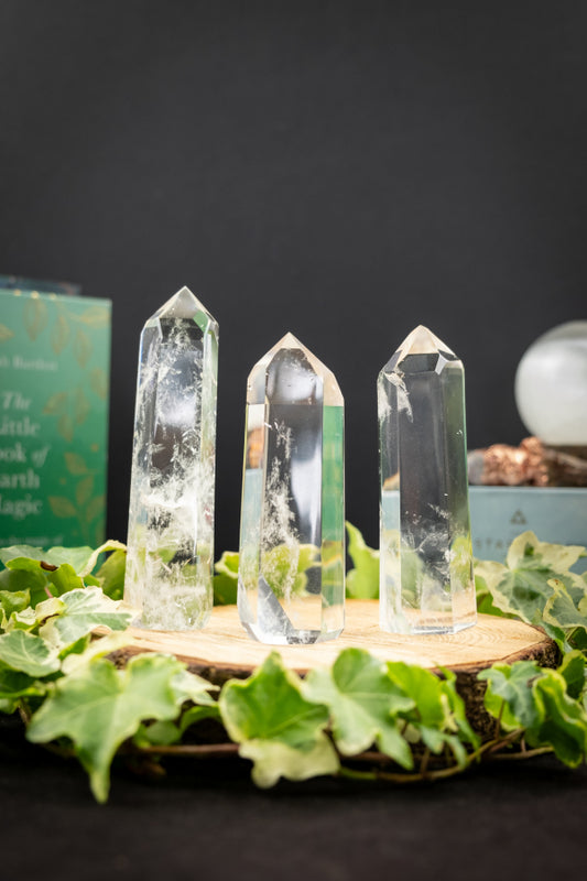 Super Grade Brazilian Clear Quartz Point, Natural Crystal Stone, Powerful Healing Gem for Energy Clarity and Light
