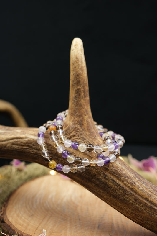 Five Colour Quartz Bracelet 6mm