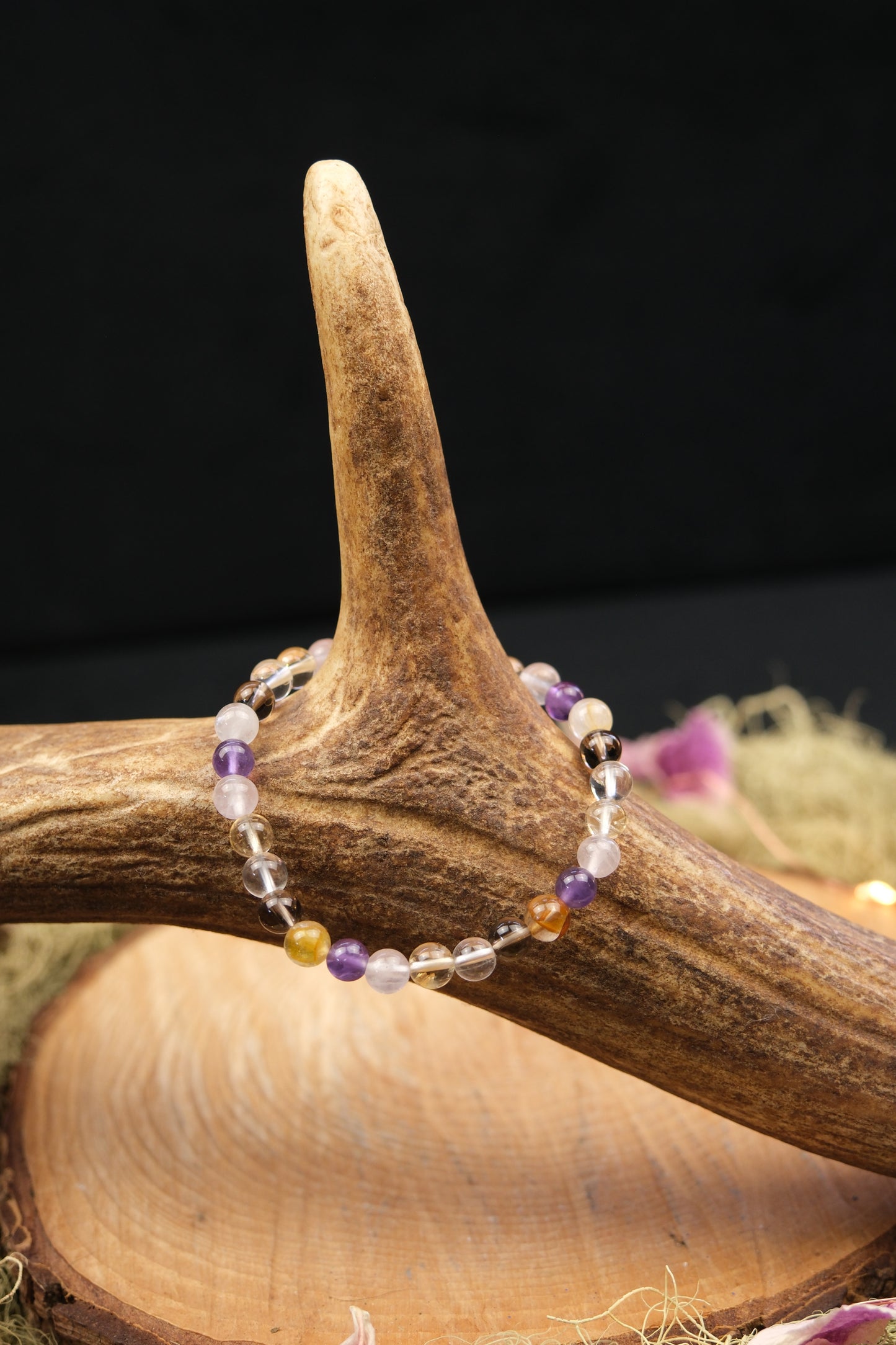 Five Colour Quartz Bracelet 6mm