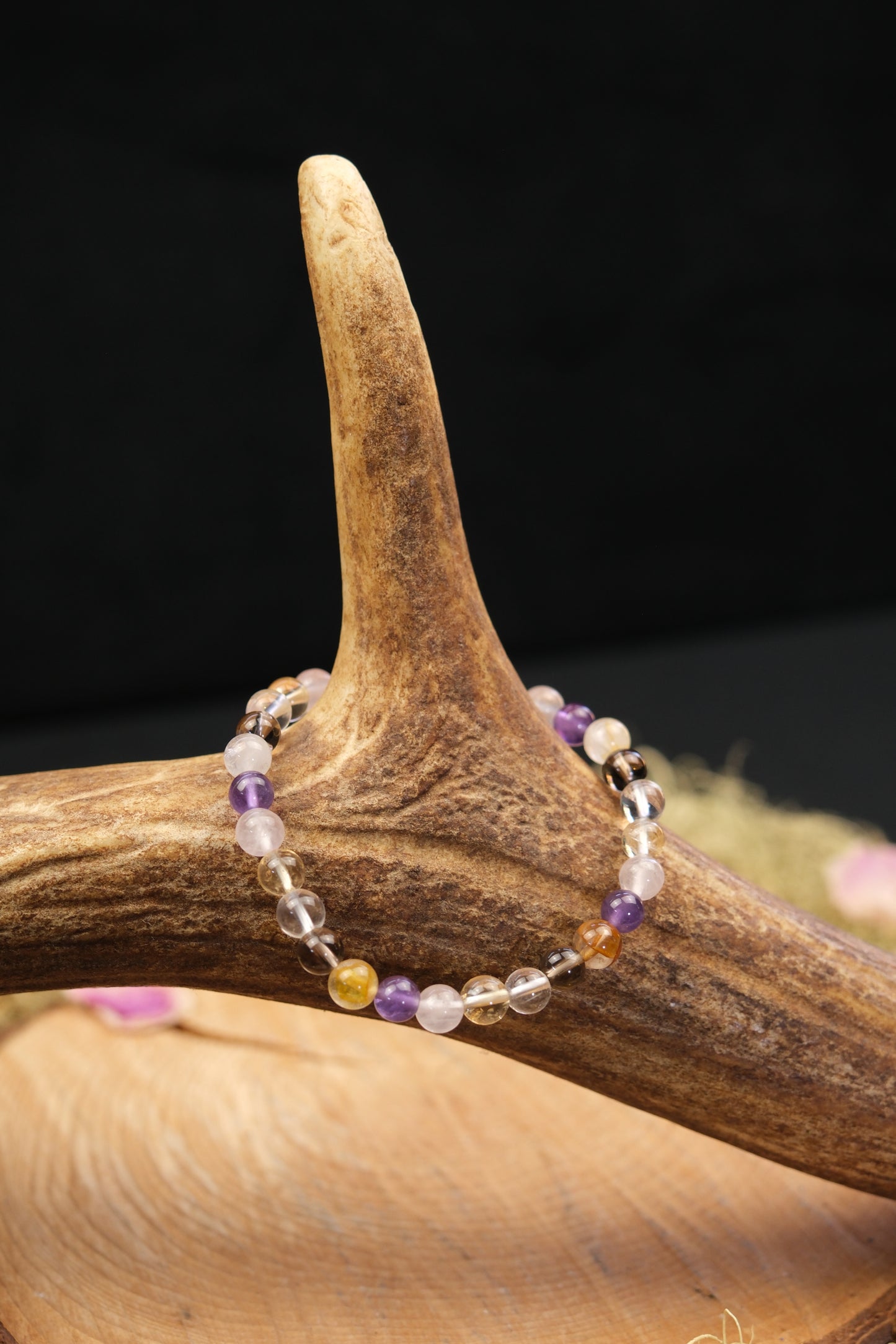 Five Colour Quartz Bracelet 6mm