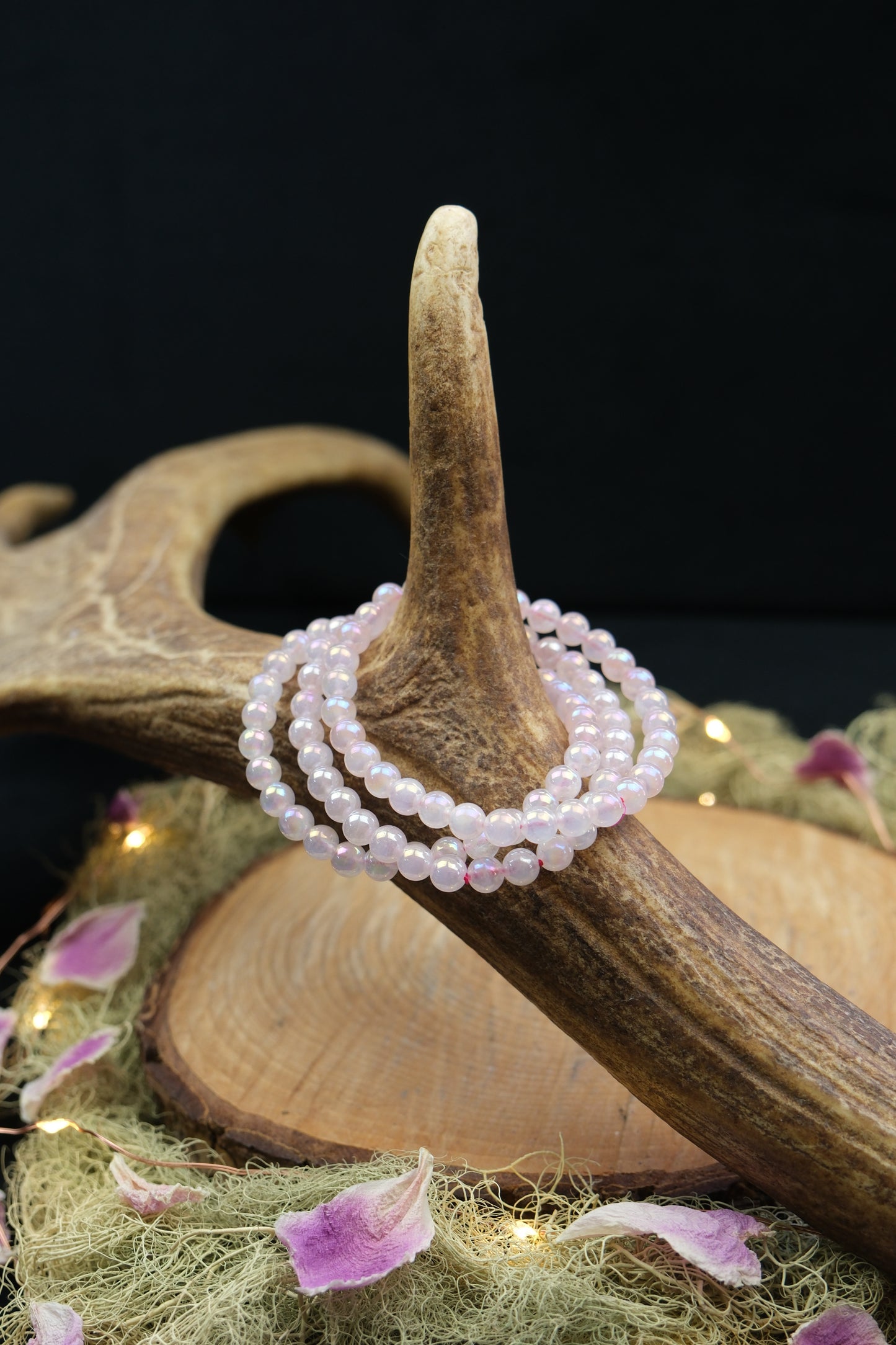 Rose Aura Quartz Bracelet