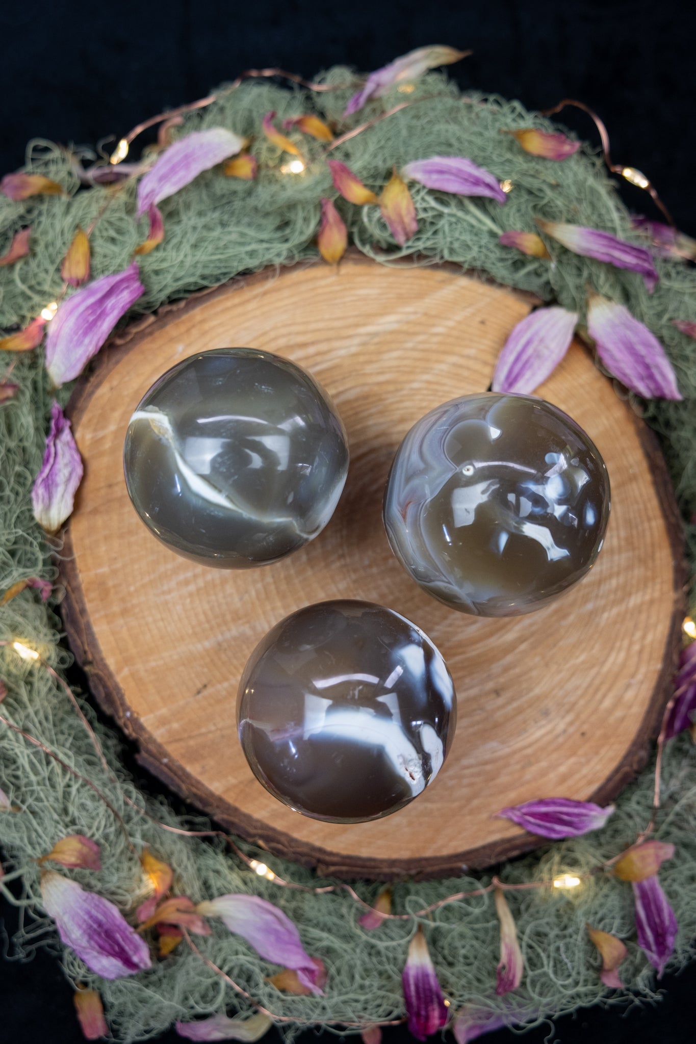 Orca Agate Crystal Sphere, Ocean crystal, Crystal for healing, Forgiveness gem, Communication crystal, Throat chakra, Sea lover gift
