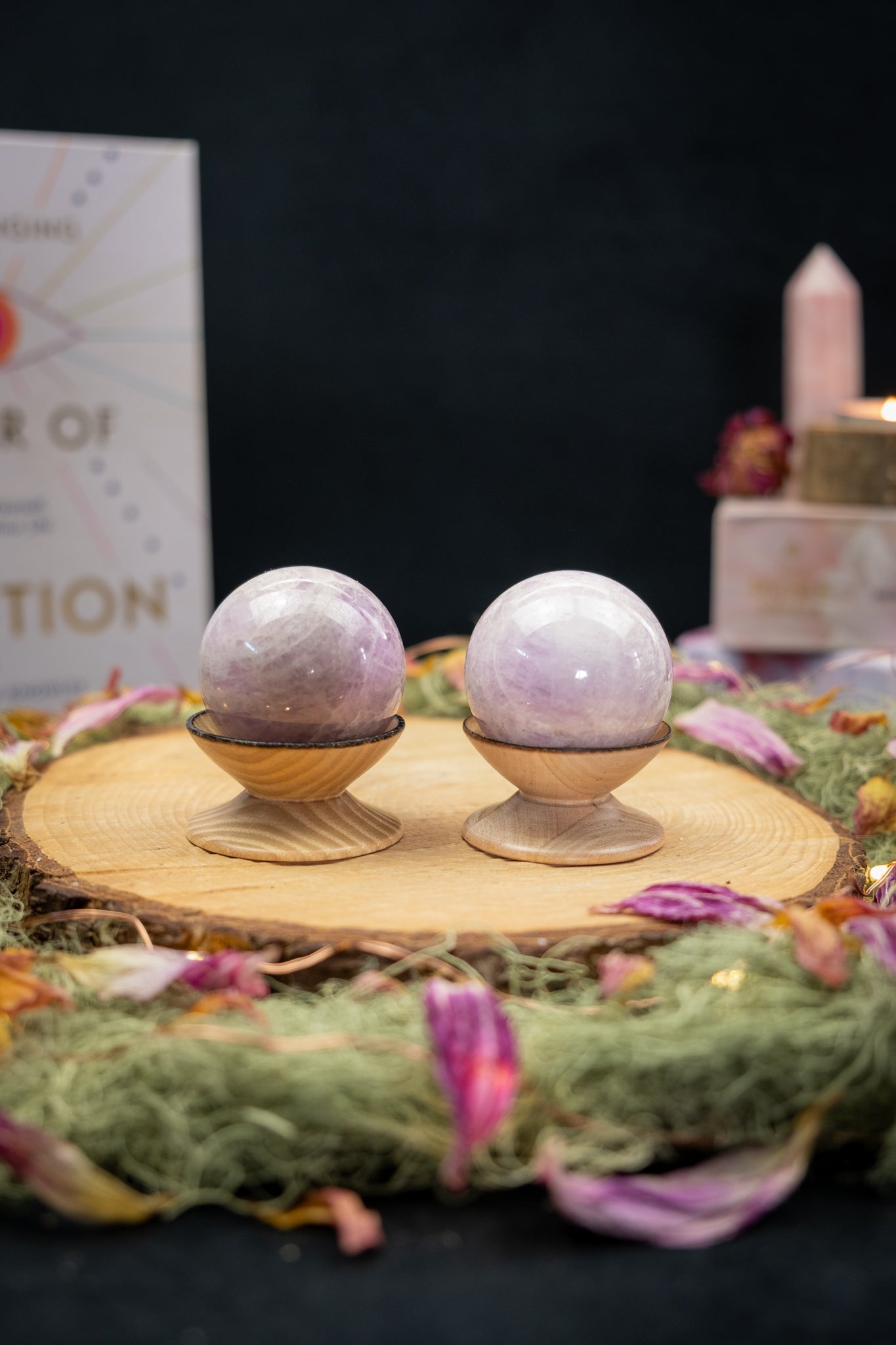 Kunzite Crystal Sphere