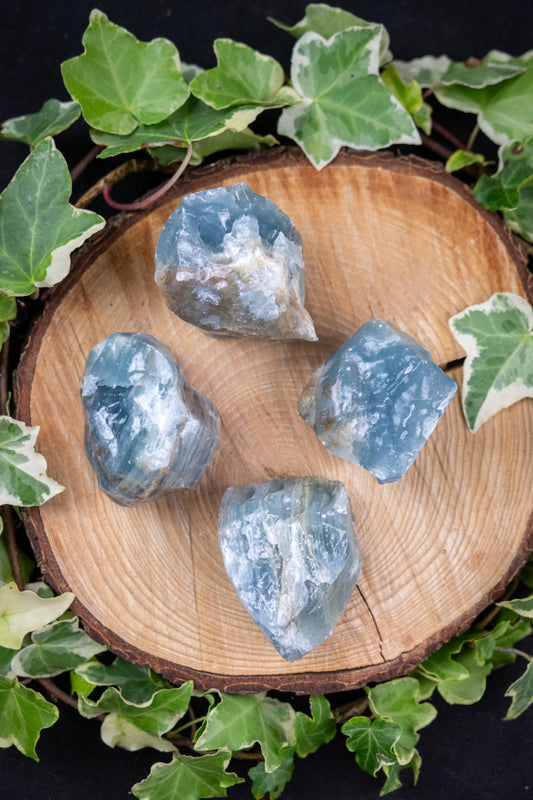 Lemurian Aquatine Calcite Raw Crystal Stone, Rare Gem for Spiritual Healing, Emotional Balance, Inner Peace and Intuition
