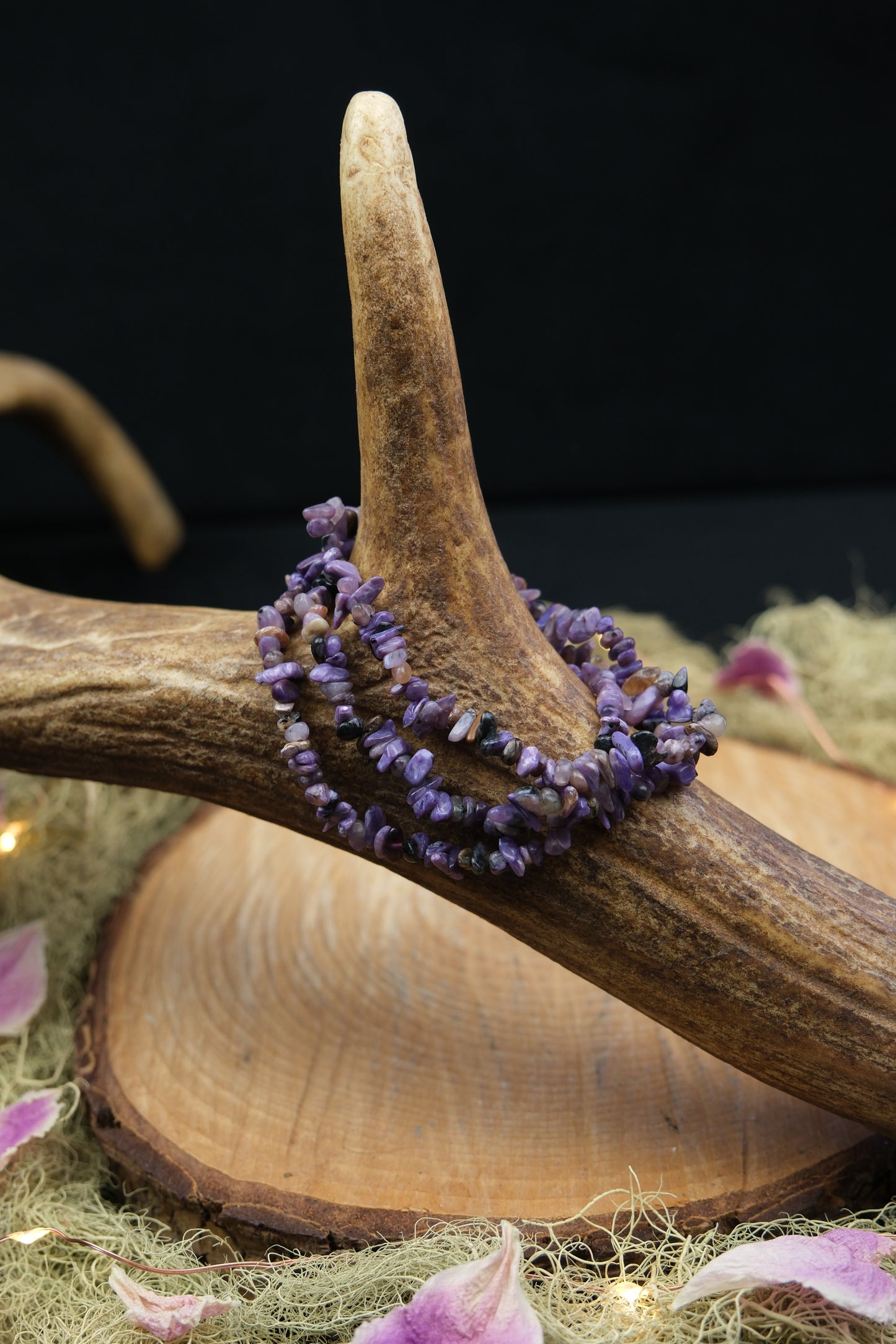 Charoite Chip Bracelet