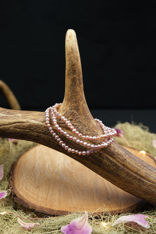 Mini Pink Freshwater Pearl Bracelet