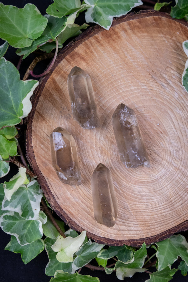 Smokey Citrine Raw Points Natural Healing Crystal from Brazil for Energy Clearing and Manifestation