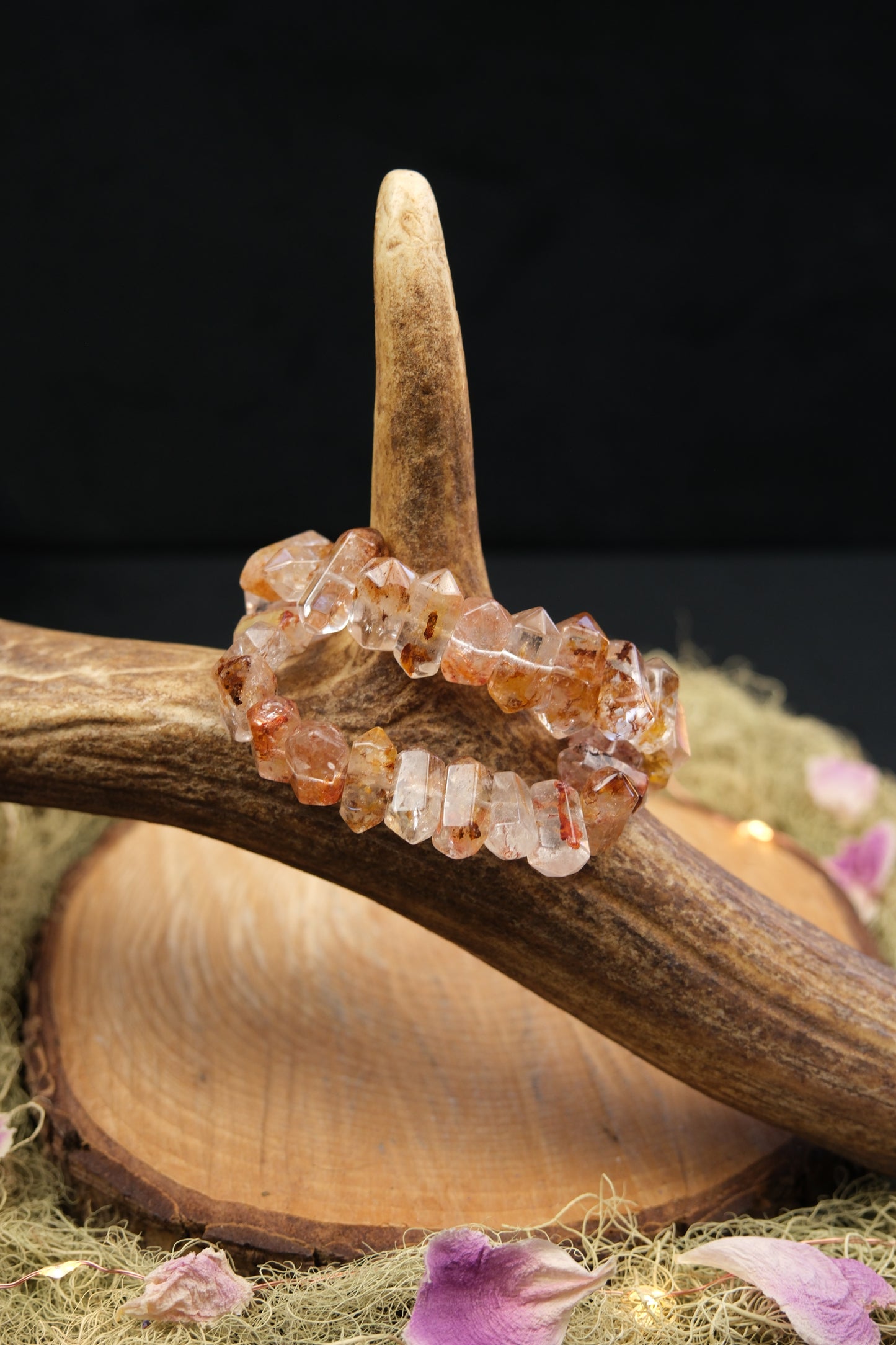 Fire Quartz Double Terminated Bracelet