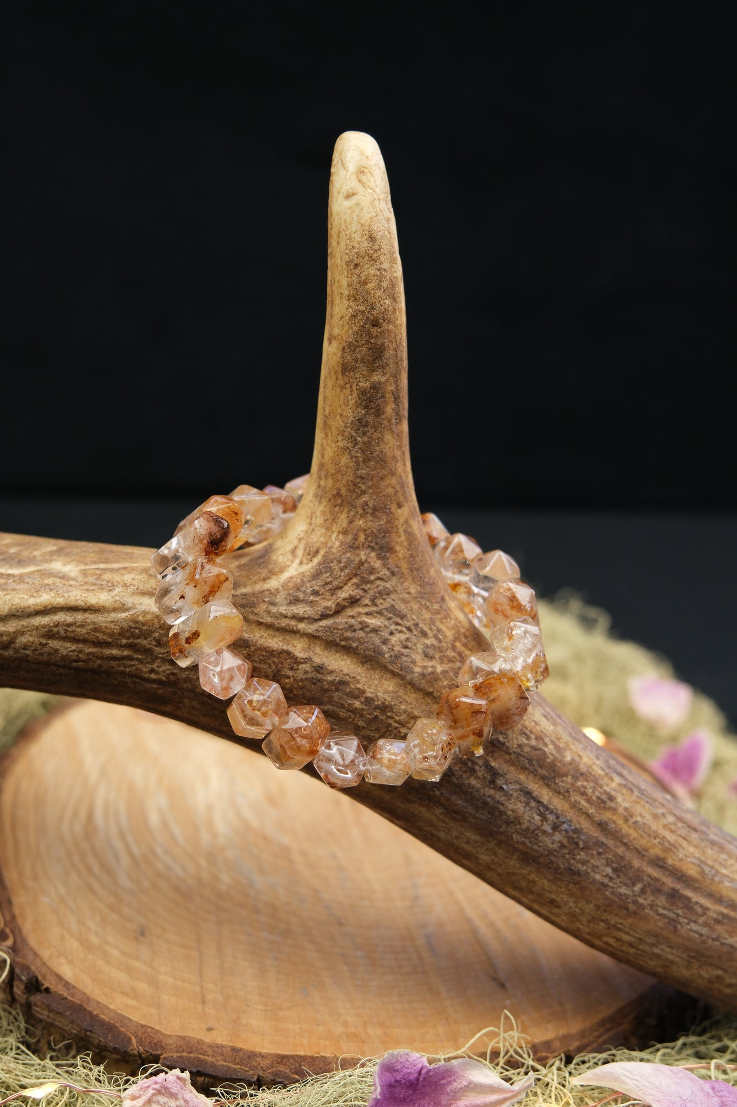 Fire Quartz Double Terminated Bracelet