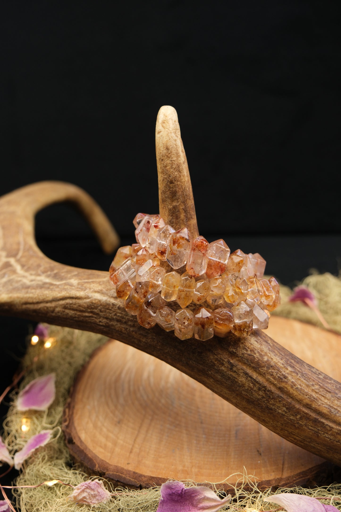 Fire Quartz Double Terminated Bracelet