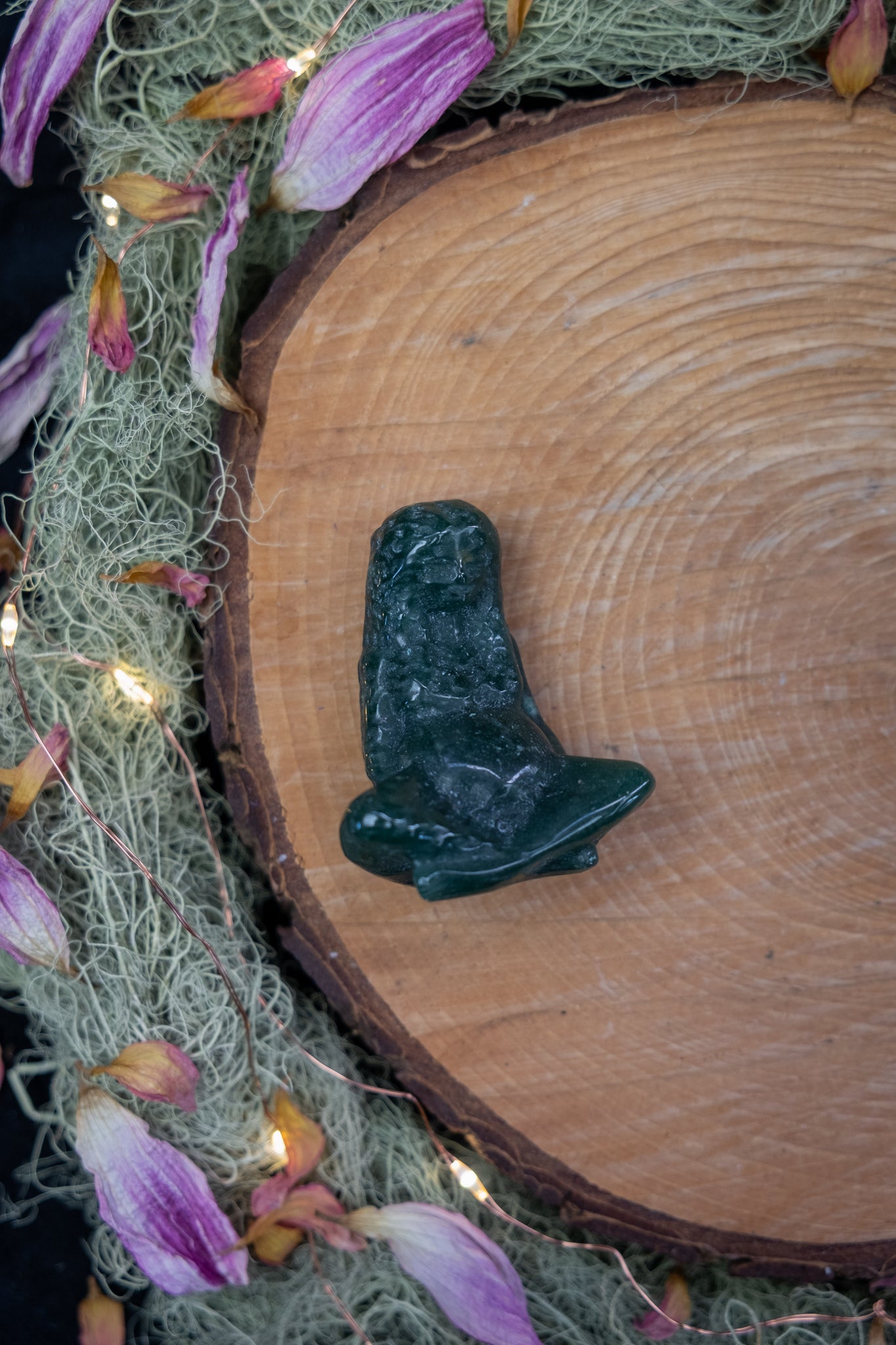 Green Aventurine Gaia Goddess Carving
