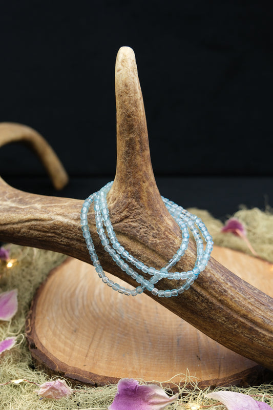Blue Topaz Cube Bracelet