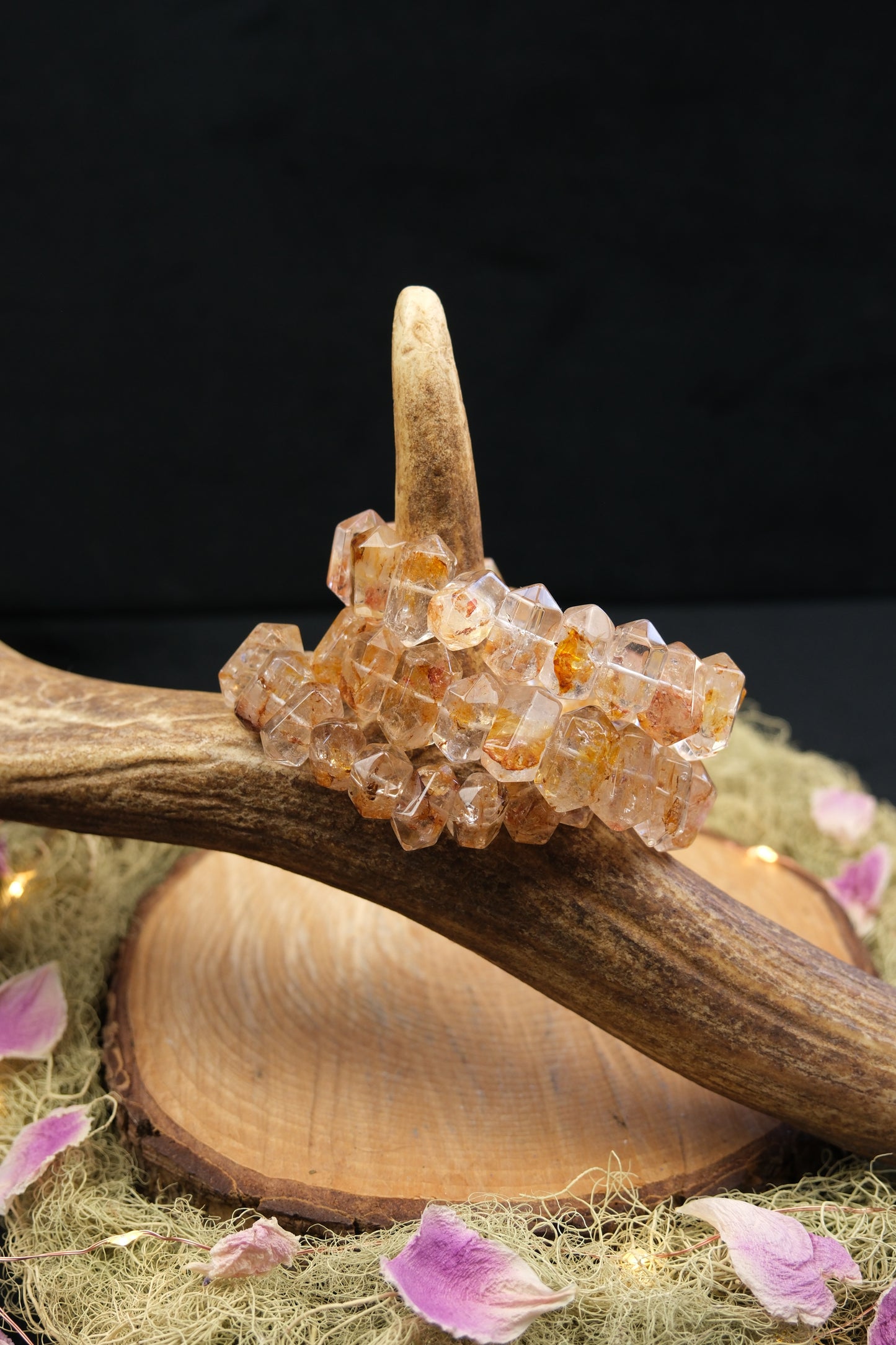 Fire Quartz Double Terminated Bracelet