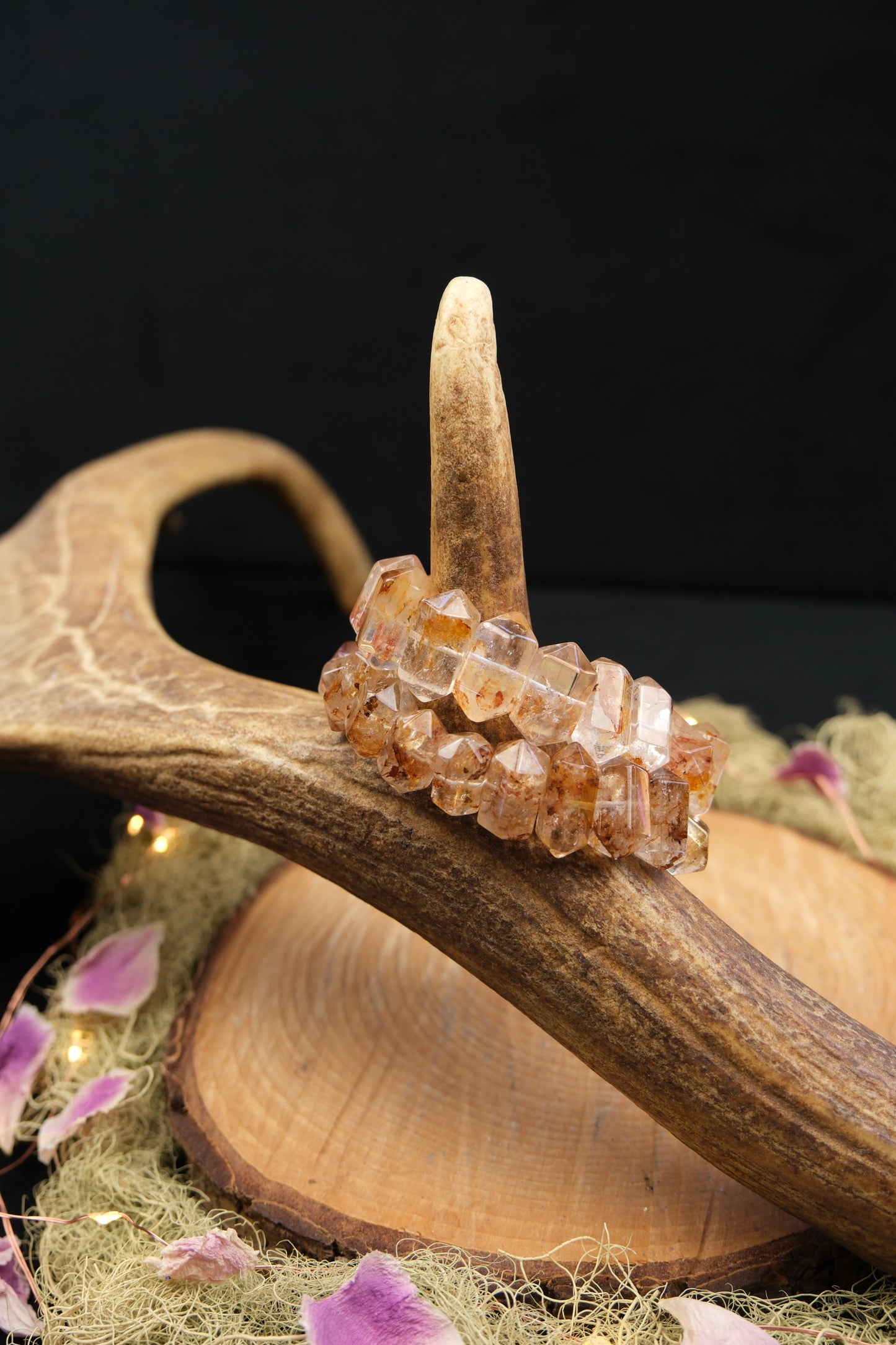Fire Quartz Double Terminated Bracelet