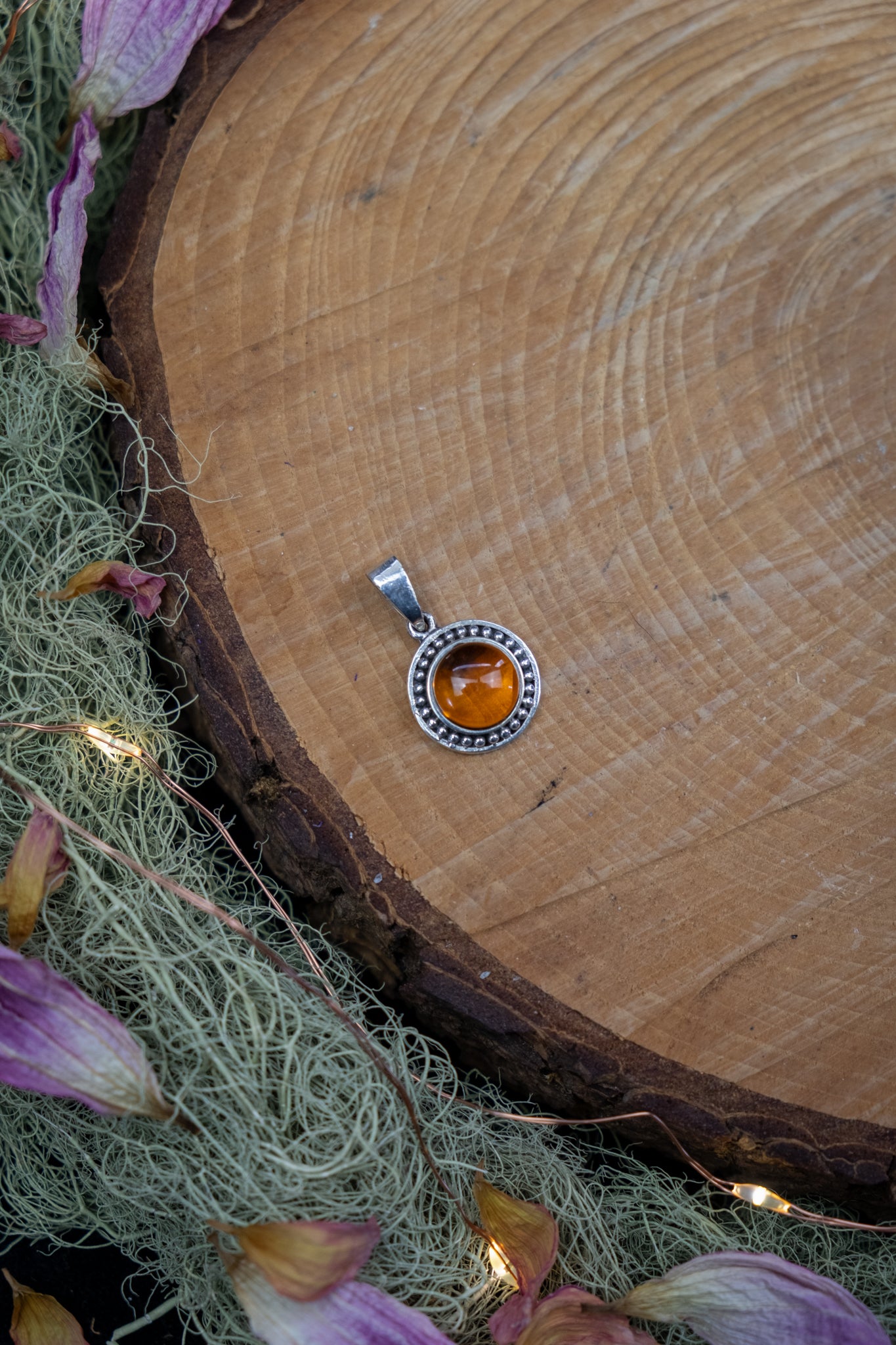 Baltic Amber Round Pendant