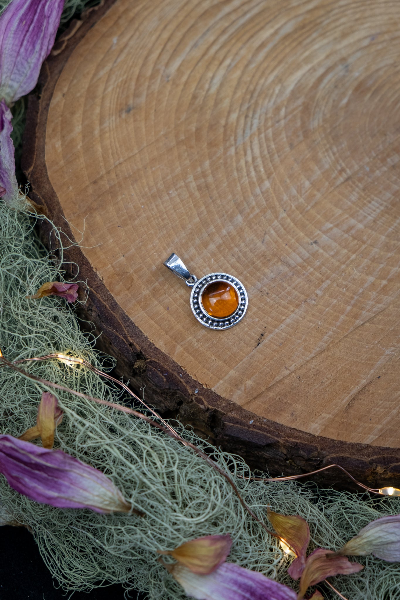 Baltic Amber Round Pendant