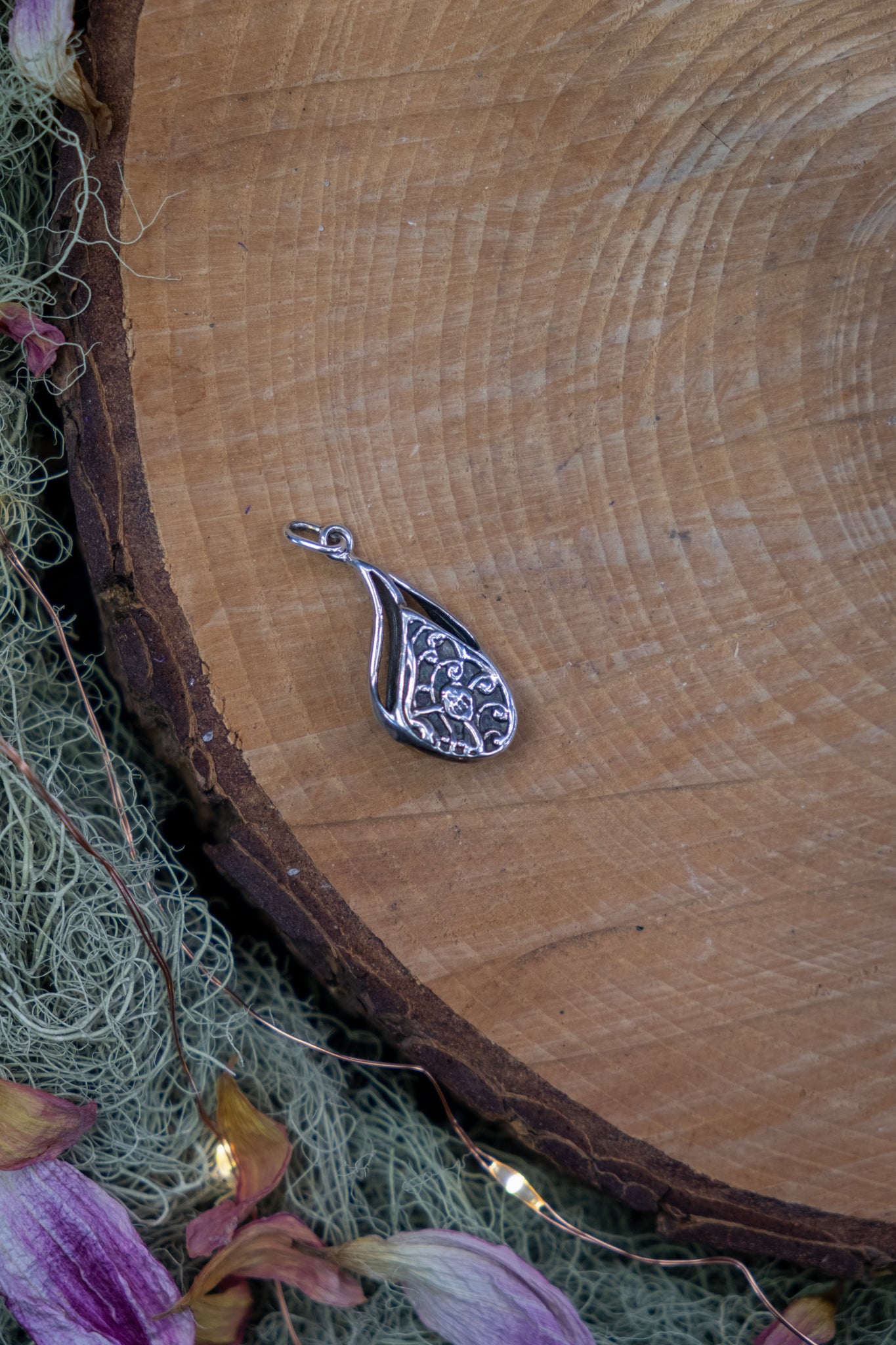 Green Baltic Amber Pendant