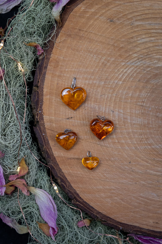 Baltic Amber Heart Pendant